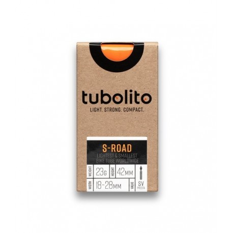 tubolito Tubolito S-Tubo Road 700 x 18-28mm Tube - 60mm Presta Valve, Disc Brake Only-BicicletaDomino- Componentes