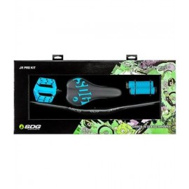 SDG Jr Pro Kit (Pedals, Bars, Grips, Saddle) Cyan Blue-BicicletaDomino- Componentes