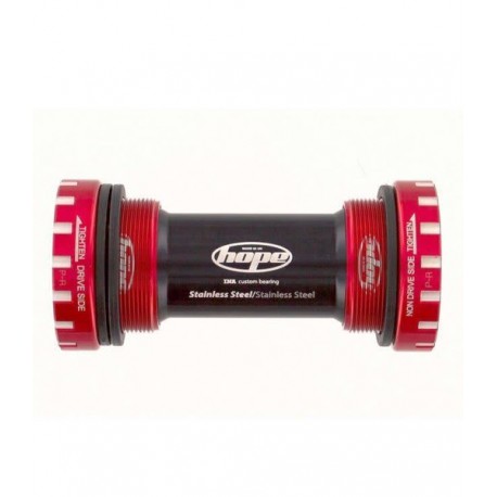 BOTTOM BRACKET STAINLESS STEEL 68/73/83MM - RED 30 MM-BicicletaDomino- Componentes
