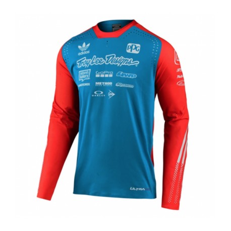 Ultra Jersey Adidas Team Ocean / Flo Orange Medium-BicicletaDomino- Ropa