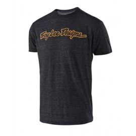 SHORT SLEEVE TEE SIGNATURE - ONYX SNOW/BOURBO LARGE